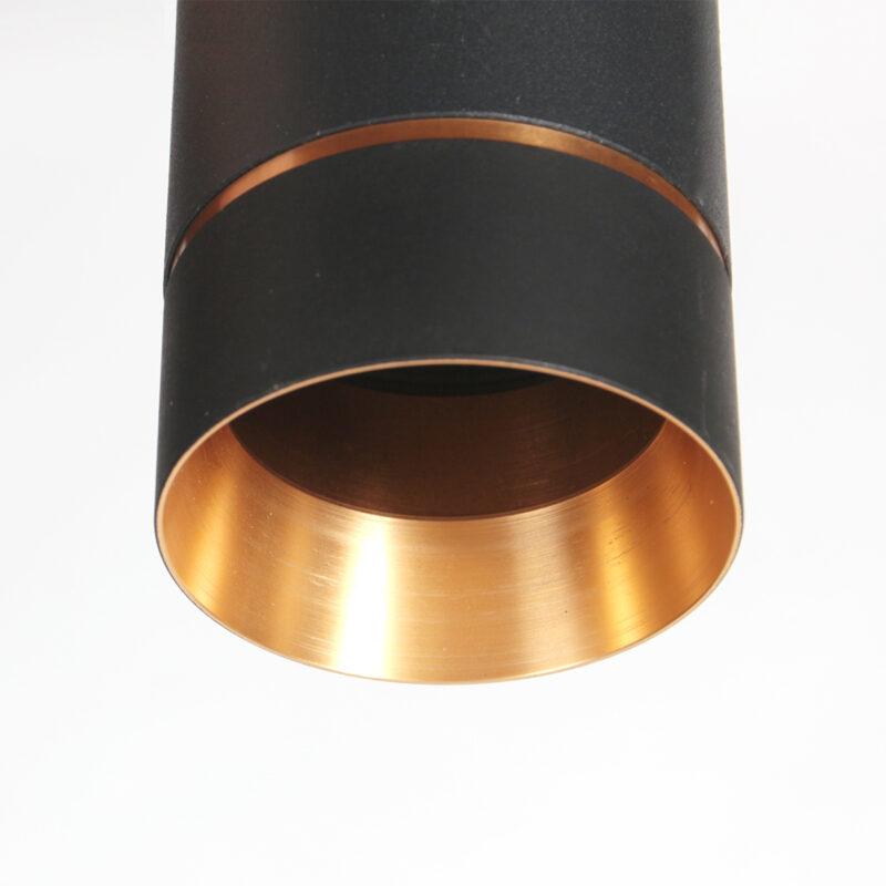 Lámpara de comedor negra con 5 focos cilíndricos Mexlite DownLume - Imagen 7