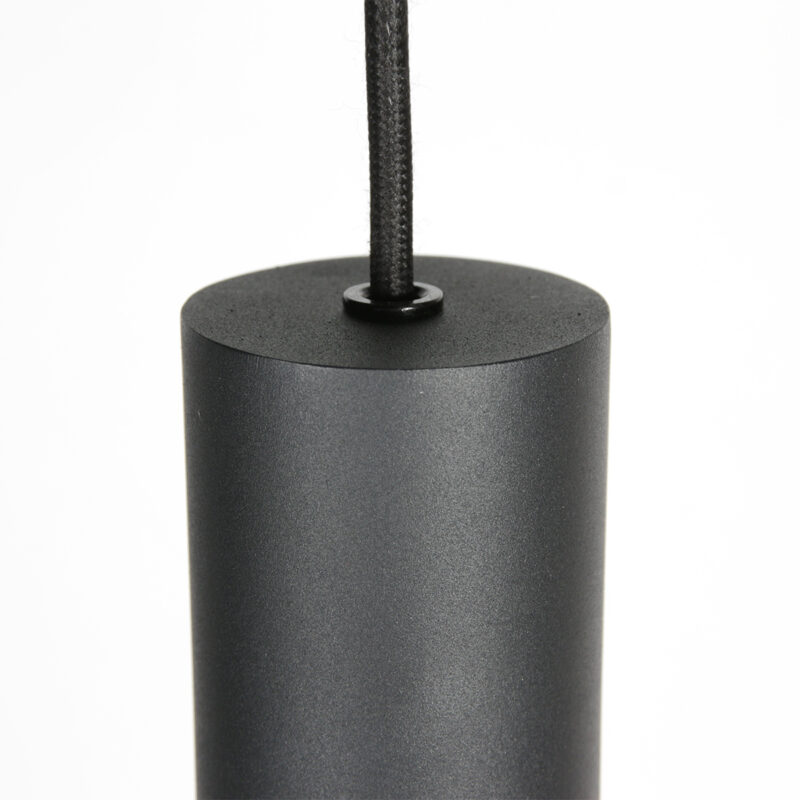 Lámpara de comedor negra con 5 focos cilíndricos Mexlite DownLume - Imagen 4