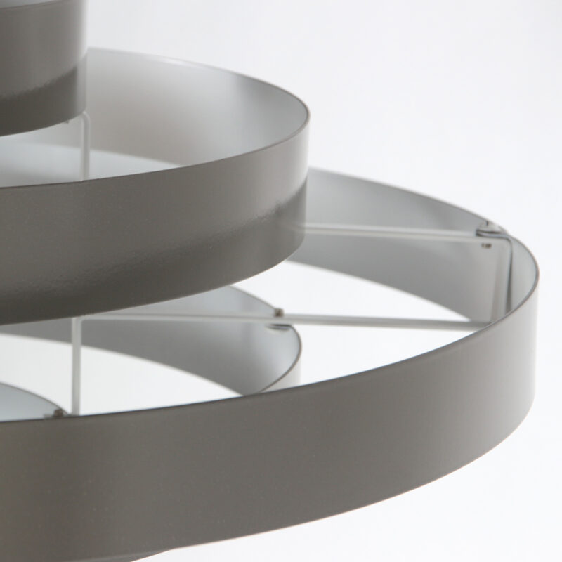 Lámpara colgante gris con estructura de aros abiertos Steinhauer Halo Cirque - Imagen 6