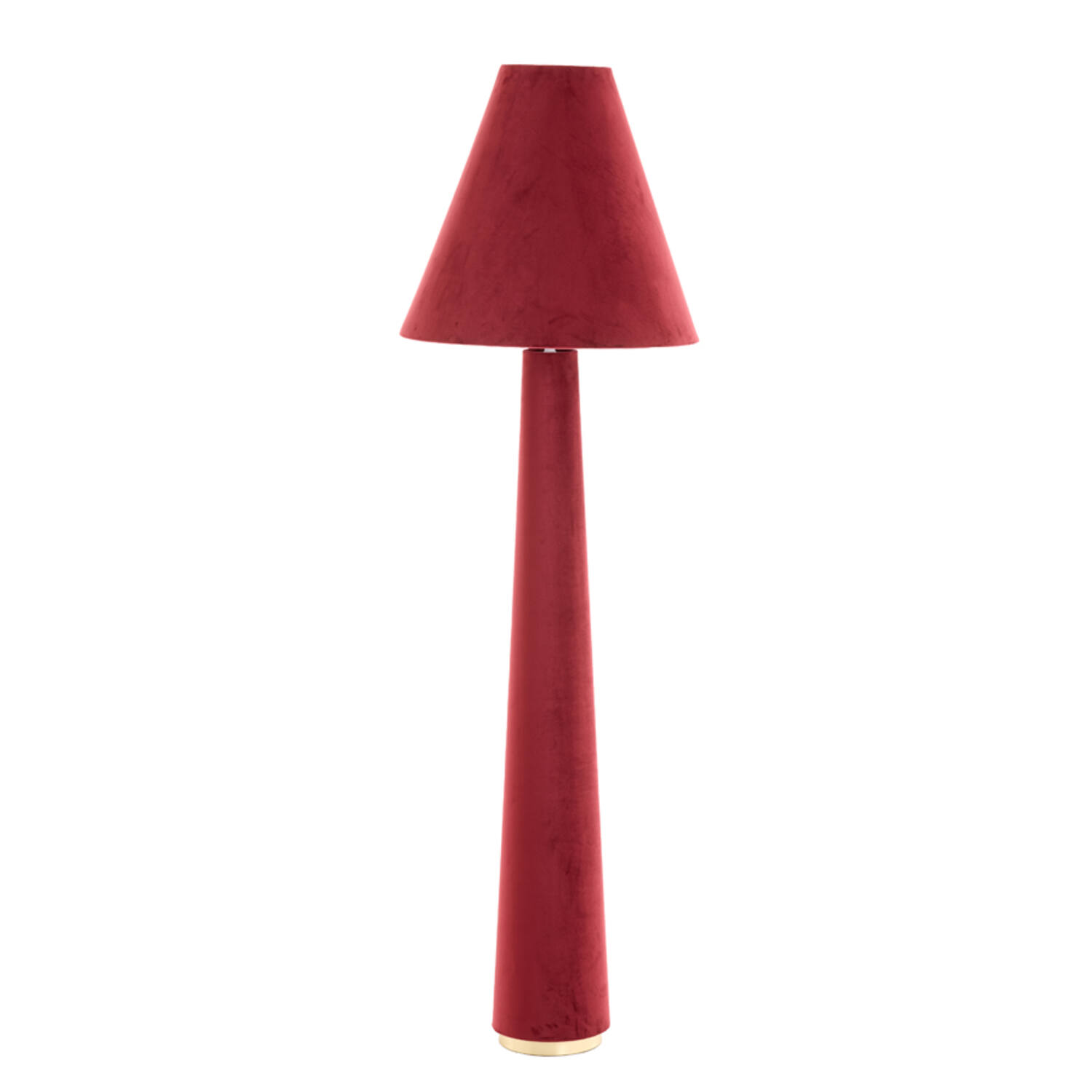 Lámpara de pie cónica en terciopelo naranja Light & Living Devia - H. 168 cm