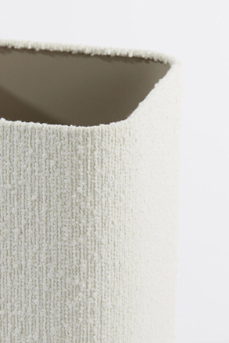Pantalla de tela crema cuadrada Light & Living Bolero - H. 30 cm - Imagen 5