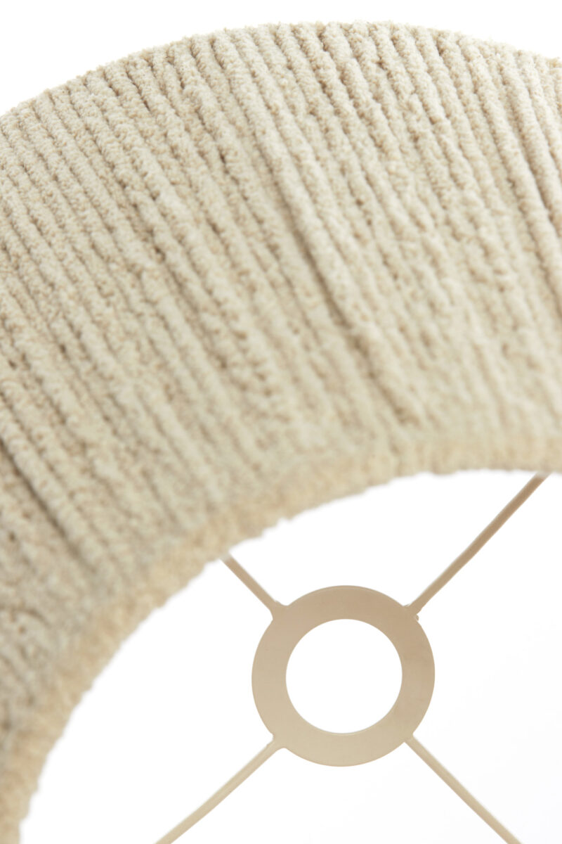Pantalla de lámpara de tela beige con acabado estriado Light & Living Medana - Ø 30 cm - Imagen 7