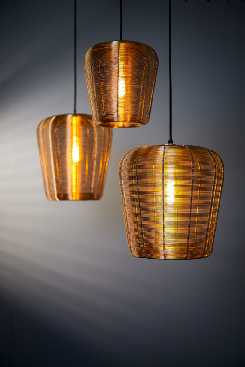 Lámpara metálica dorada para interiores Light & Living Adeta - Ø 28 cm - Imagen 4