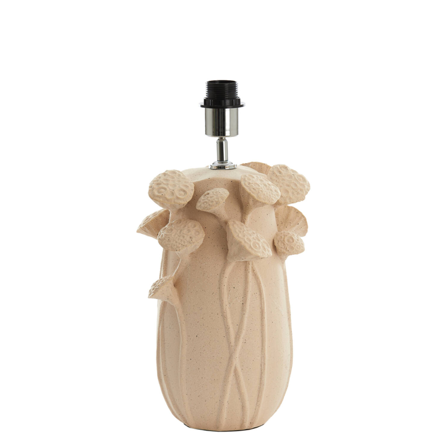 Base de lámpara de cerámica con motivo floral Light & Living Lavci - H. 32 cm