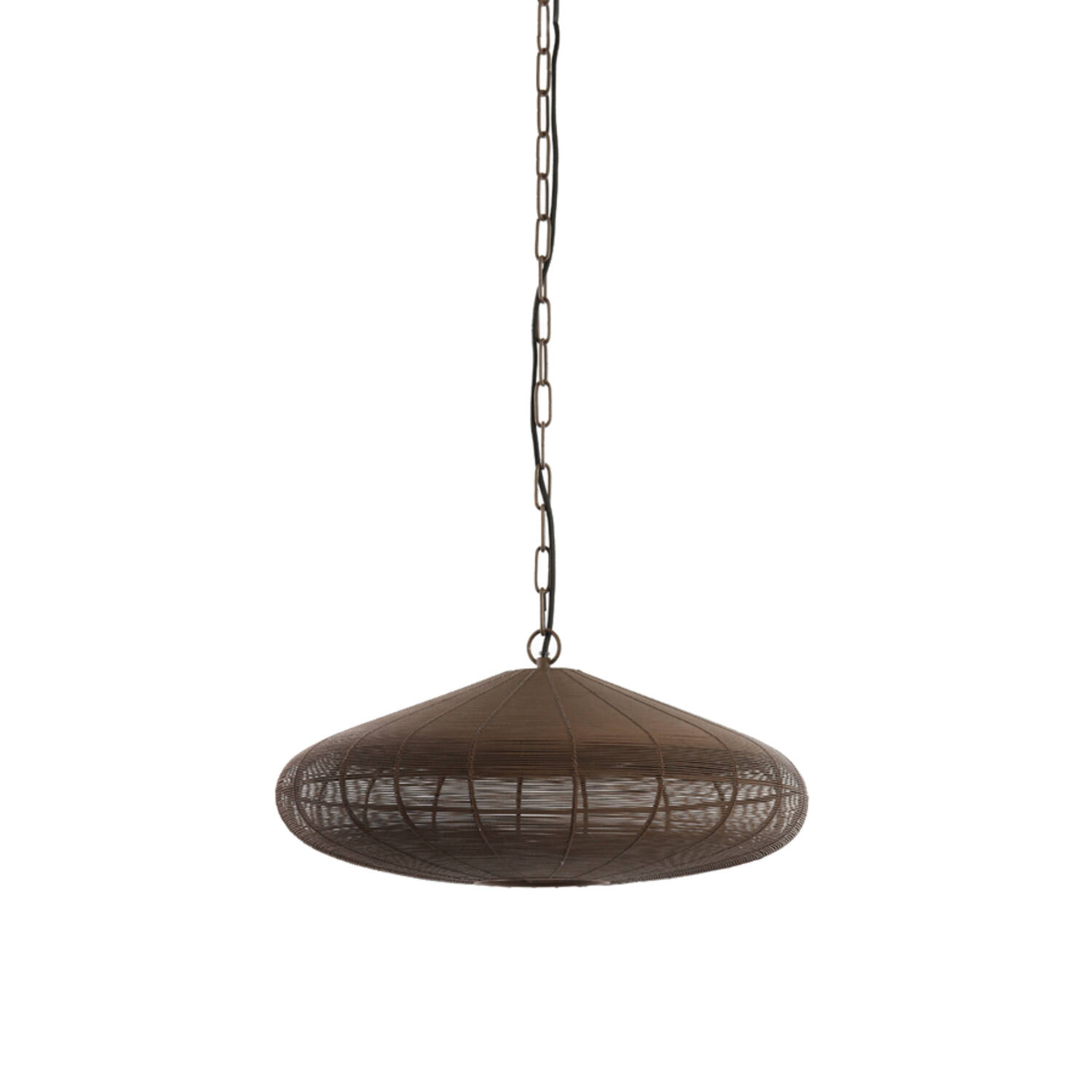 Lámpara marrón de alambre con estilo Light & Living Bahoto - Ø 40 cm