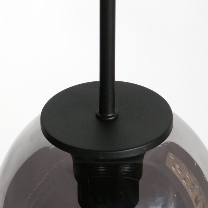 Lámpara colgante con pequeña pantalla de vidrio ahumado en forma de gota Mexlite HaloSwap - Ø 15 cm - Imagen 7