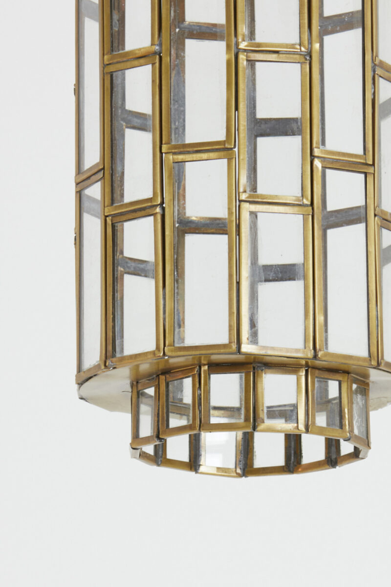 Lámpara colgante dorada con estructura geométrica tipo linterna Light & Living Sostrene - Ø 15 cm - Imagen 7