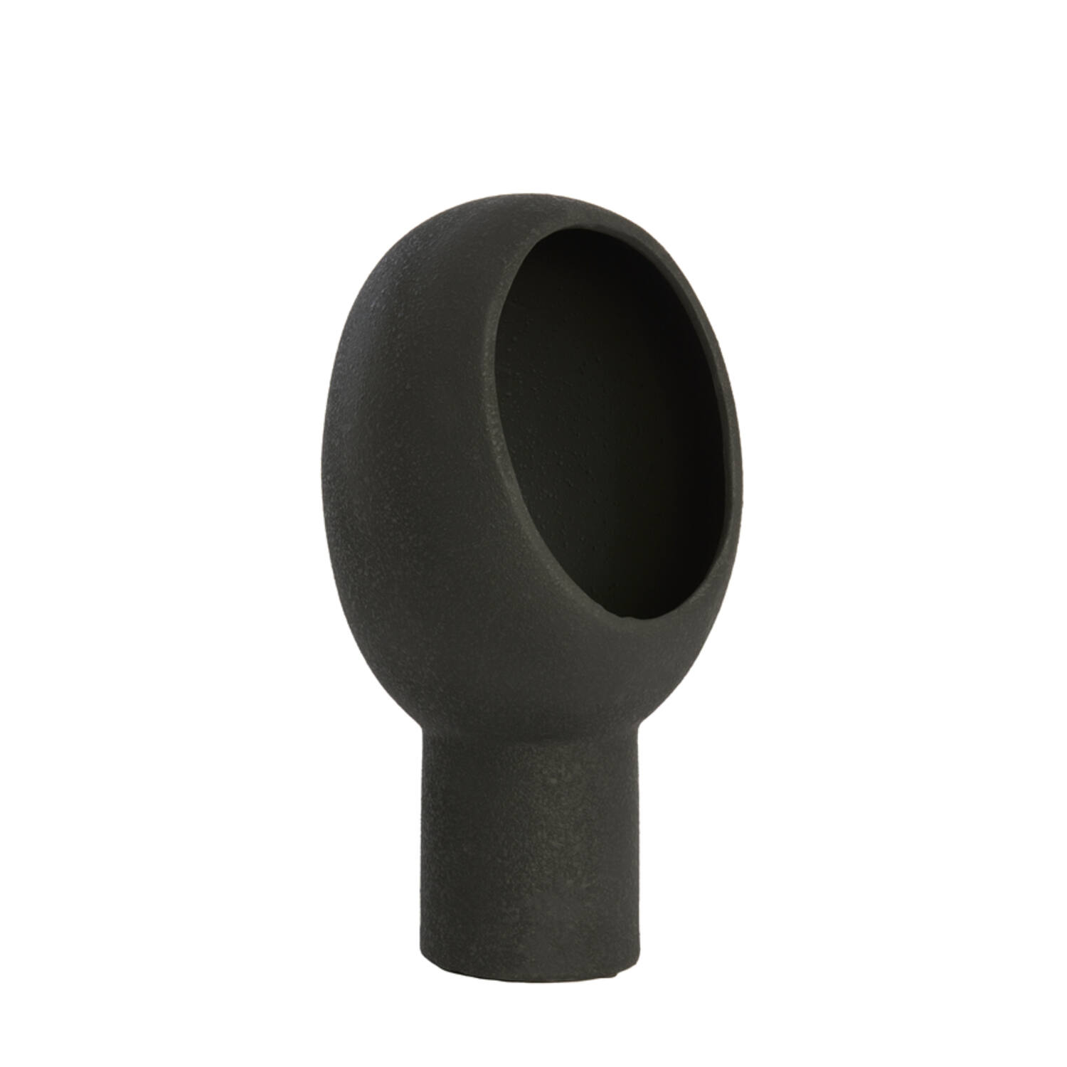 Lámpara de mesa ovalada de cemento negro Light & Living Monk - H. 46 cm