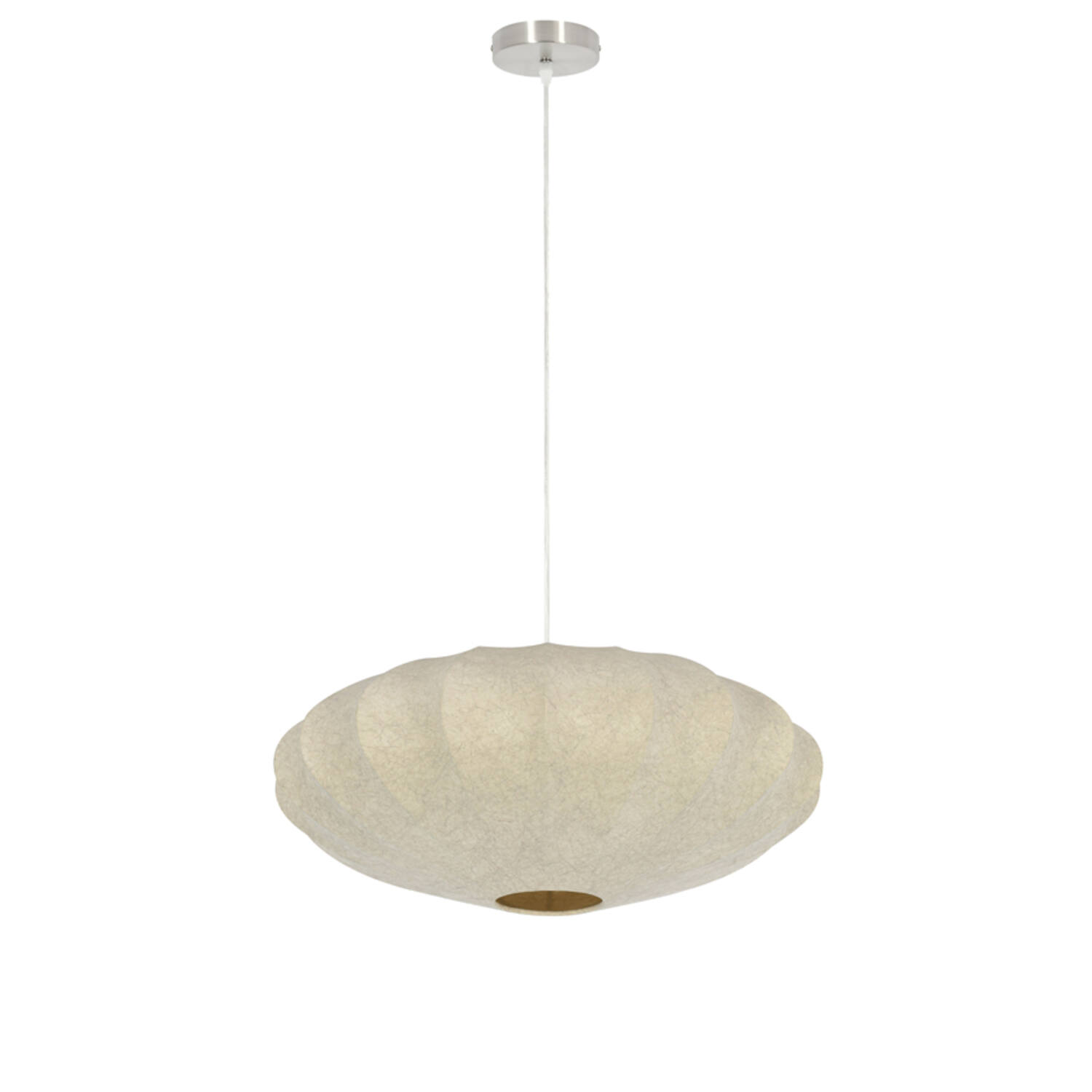 Lámpara redonda en crema con pantalla de tela Light & Living Fay - Ø 50 cm