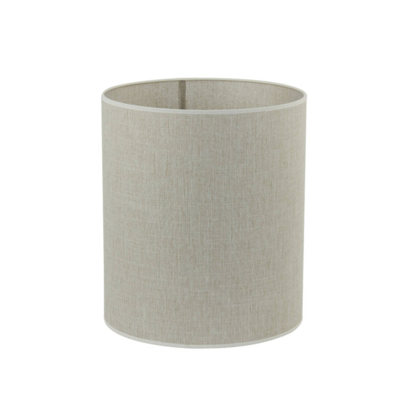 Pantalla de tela beige cilíndrica Light & Living Breska – Ø 25 cm