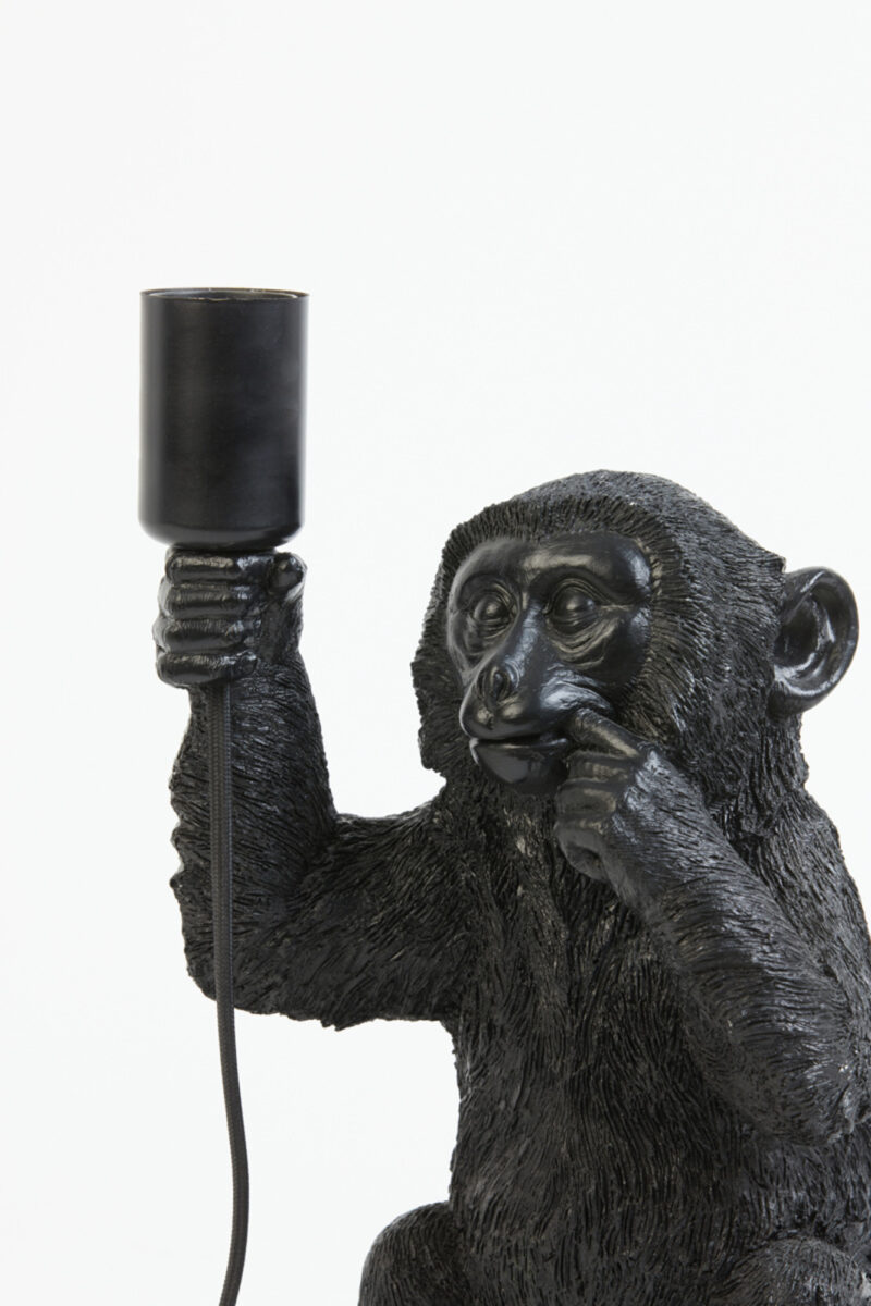 Lámpara de mesa negra Light & Living Monkey - H. 34 cm - Imagen 7