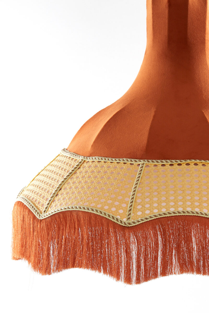 Lámpara colgante retro en naranja con flecos llamativos Light & Living Mizia - Ø 50 cm - Imagen 3