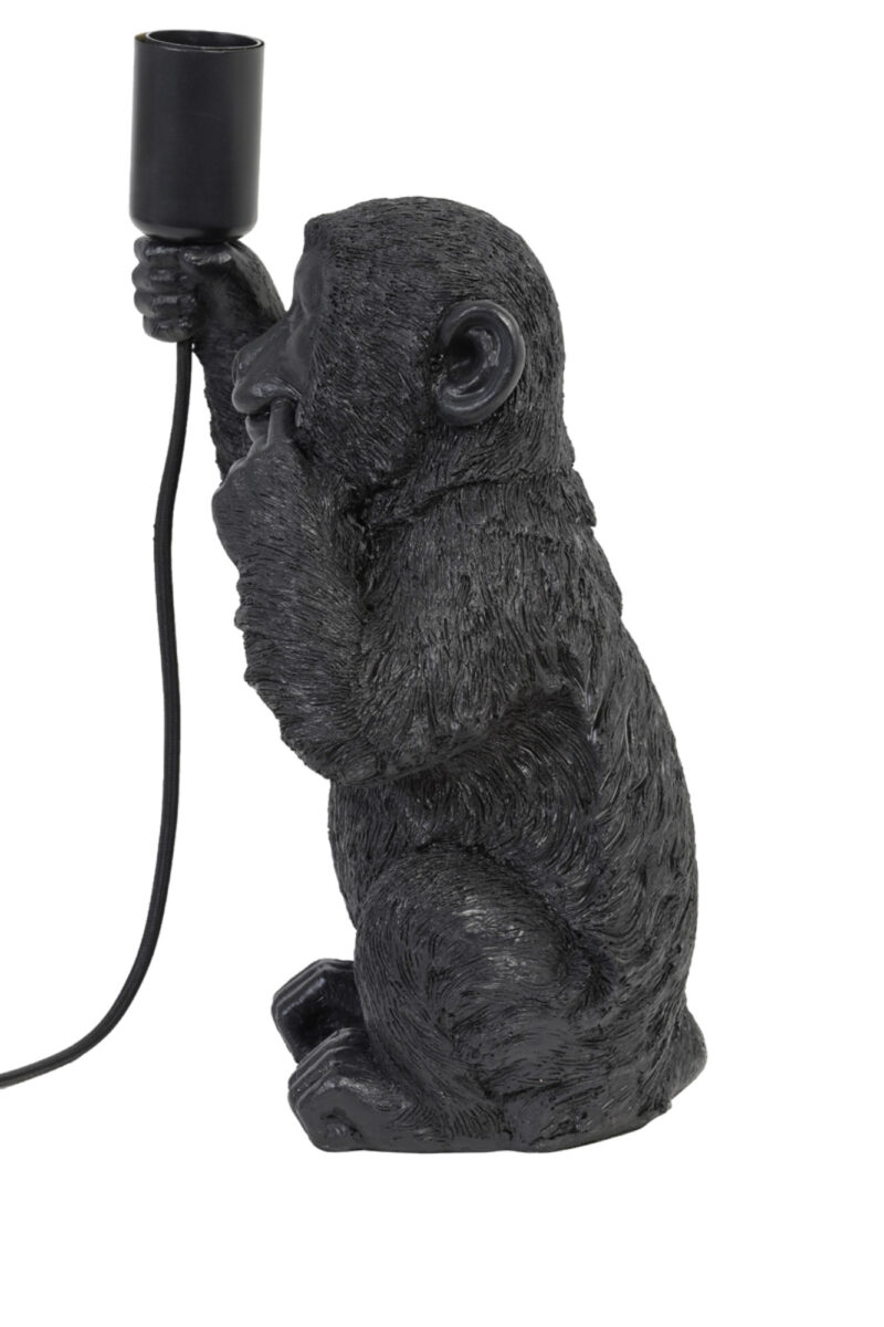 Lámpara de mesa negra Light & Living Monkey - H. 34 cm - Imagen 5