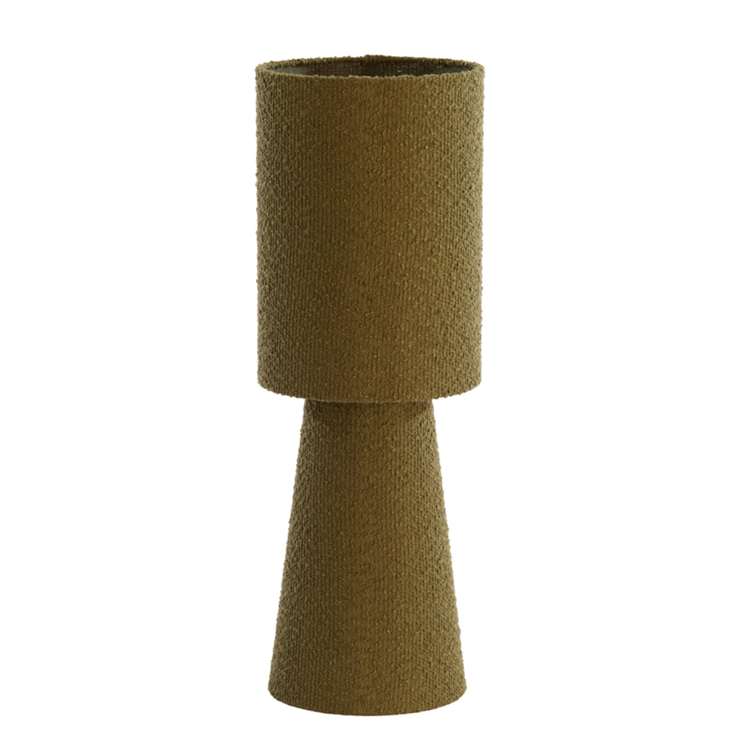 Lámpara de mesa cilíndrica verde Light & Living Mikkel - H. 58 cm