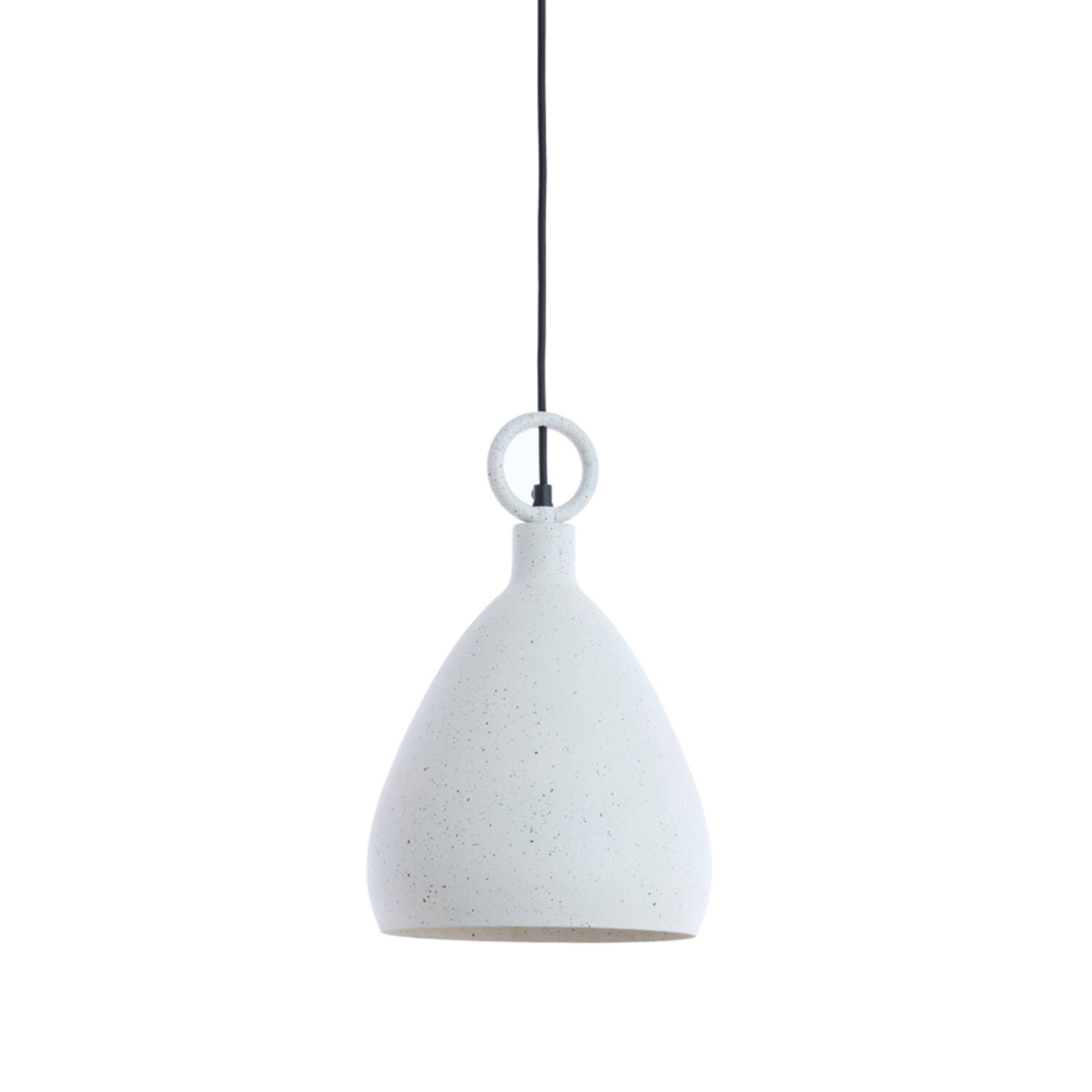 Lámpara colgante blanca con aro metálico Light & Living Risari - Ø 24 cm