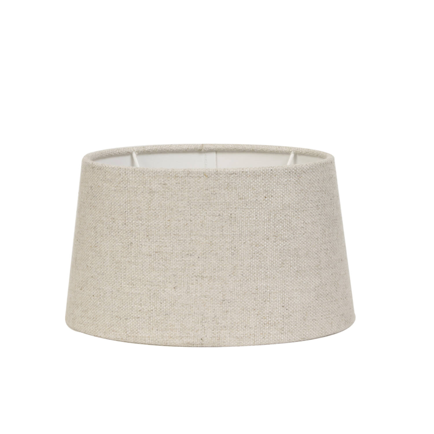 Pantalla de lámpara de tela en forma de cilindro en beige Light & Living Livigno - H. 14 cm