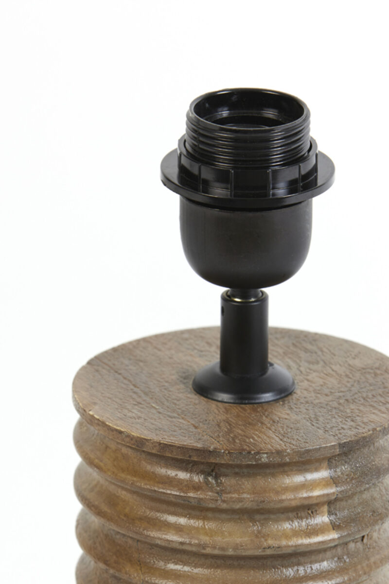 Base de lámpara de madera con portalámparas Light & Living Mauro - H. 25 cm - Imagen 5
