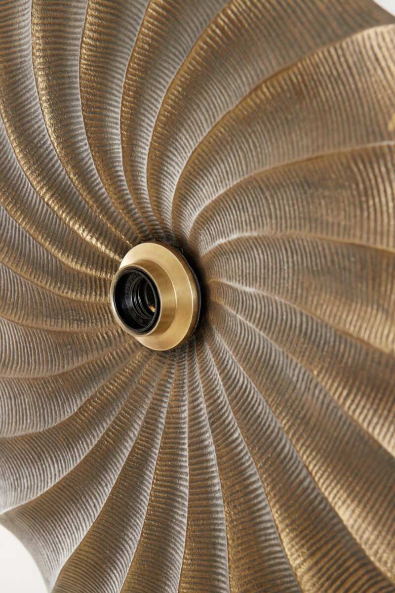 Pantalla ondulada color bronce Light & Living Bapato – H. 39 cm - Imagen 3
