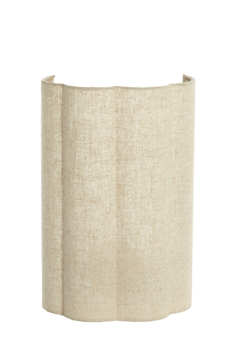 Pantalla de tela en color natural Light & Living Fringe – H. 40 cm - Imagen 2