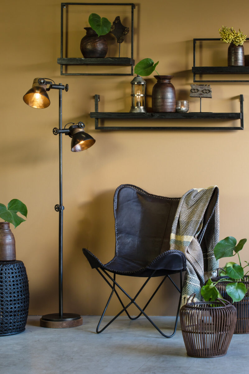 Lámpara de pie industrial negra Light & Living Jody - H. 165 cm - Imagen 4