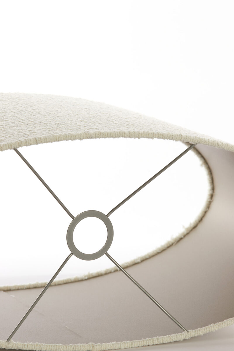 Pantalla de lámpara cilíndrica de tela beige Light & Living Bolero - H. 32 cm - Imagen 5