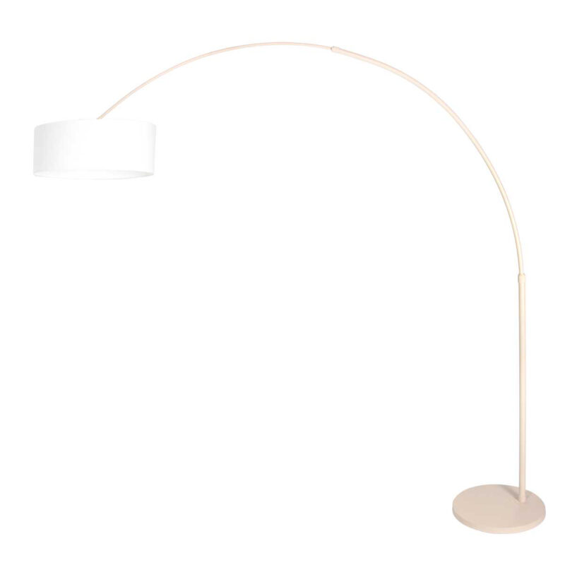 Lámpara de pie beige con pantalla blanca Steinhauer Sparkled Light - Imagen 2