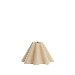 Pantalla de lámpara de tela beige ondulada Light & Living Bezaha - Ø 10,5 cm