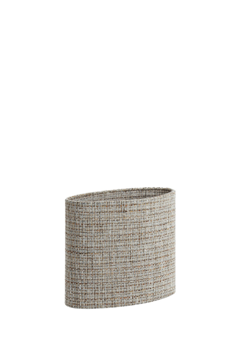 Pantalla de lámpara de estructura beige de tela Light & Living Okavi - H. 25 cm - Imagen 3