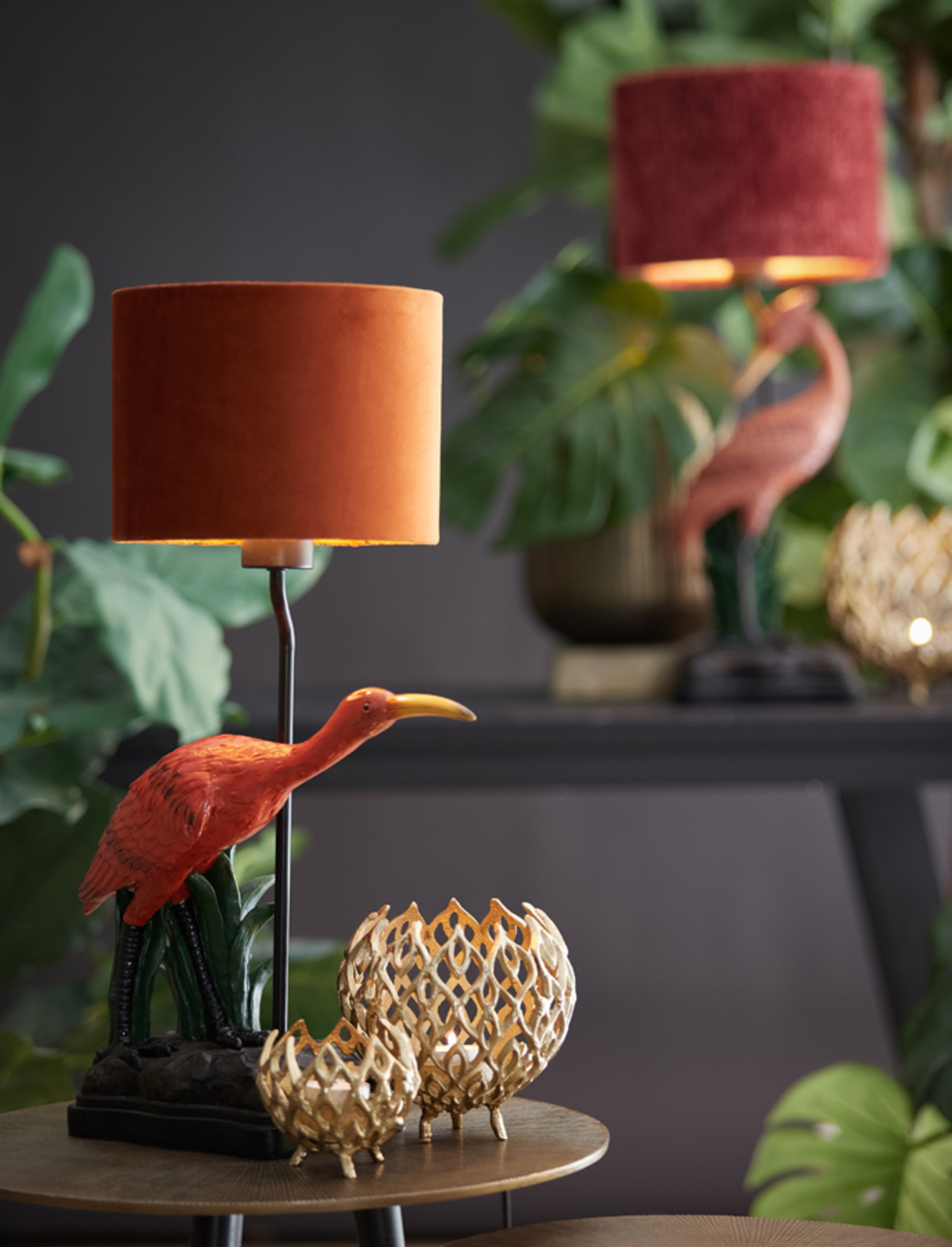 Pantalla de lámpara cilíndrica en marrón Light & Living Velours - Imagen 4