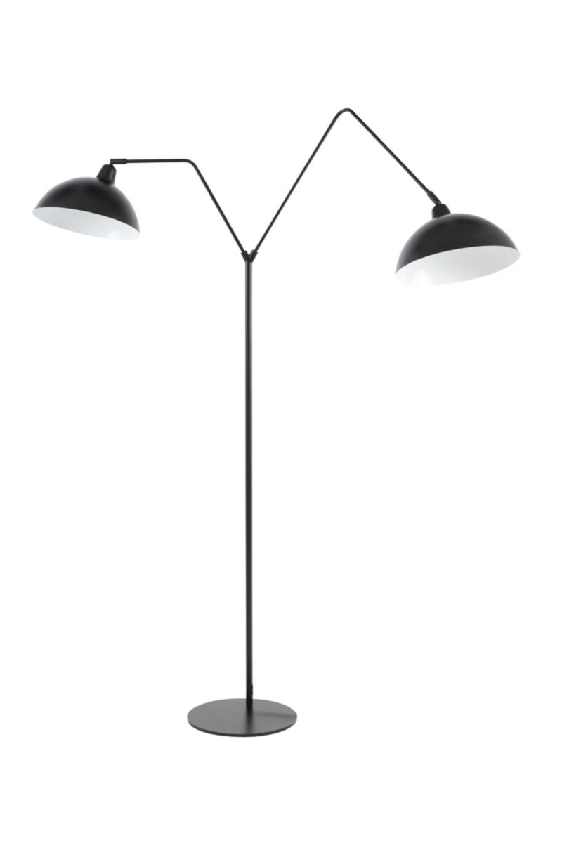 Lámpara de pie doble de metal negro Light & Living Orion – H. 180 cm - Imagen 2