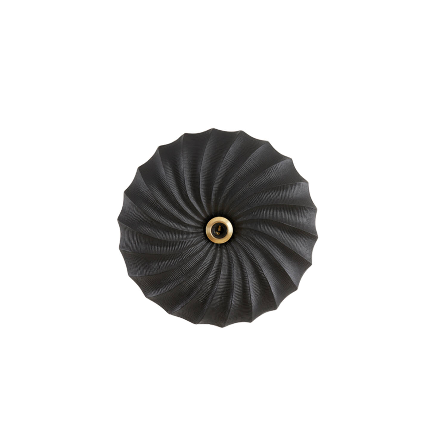 Pantalla negra con relieve girado Light & Living Bapato – H. 51 cm