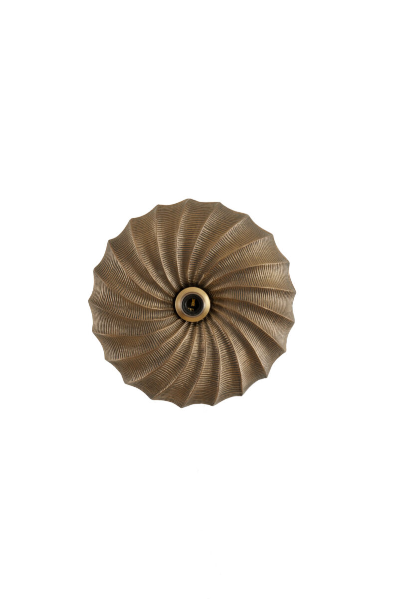 Pantalla ondulada color bronce Light & Living Bapato – H. 39 cm - Imagen 2