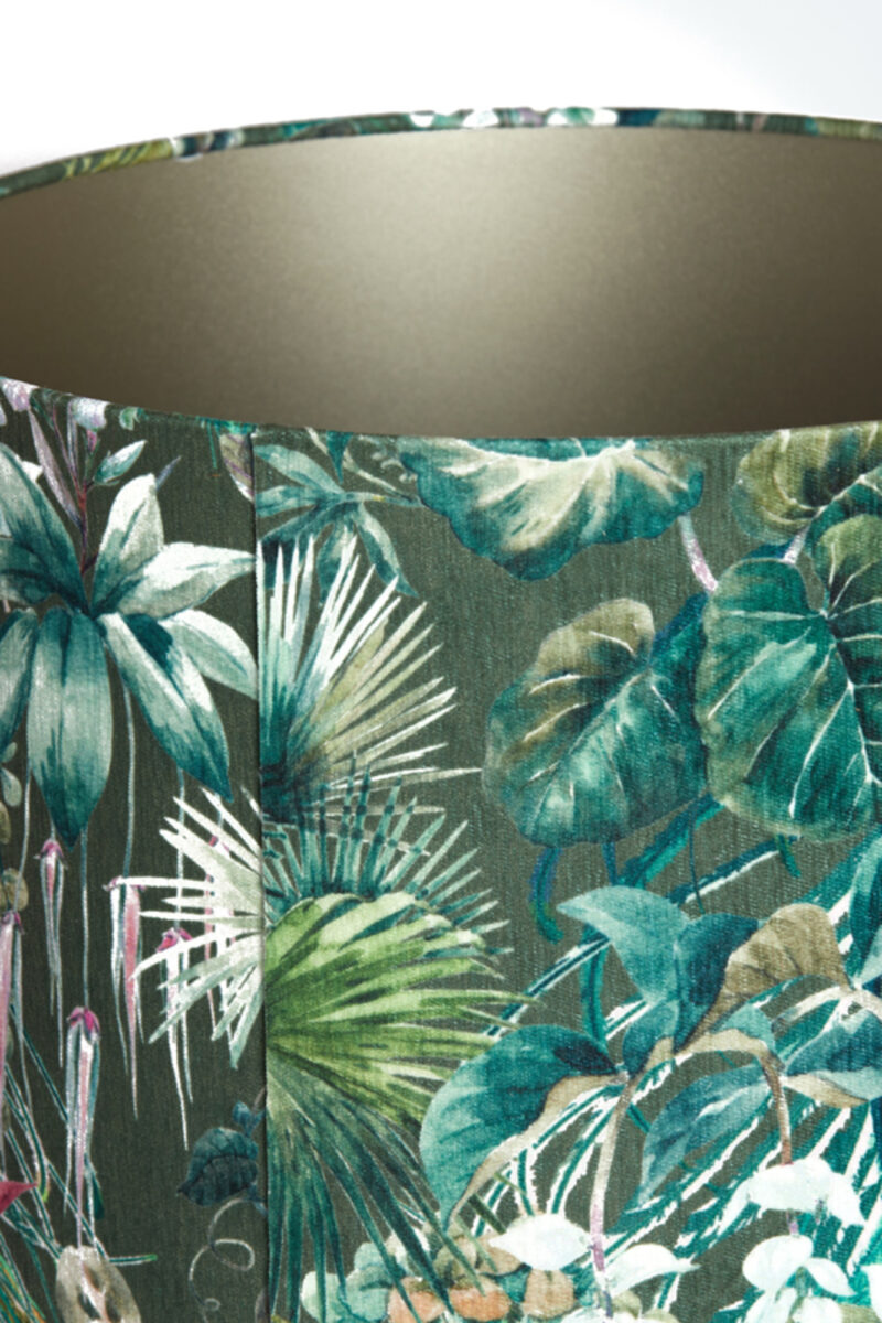 Pantalla de lámpara con plumas de pavo real Light & Living Xenia Flora - Ø 20 cm - Imagen 4