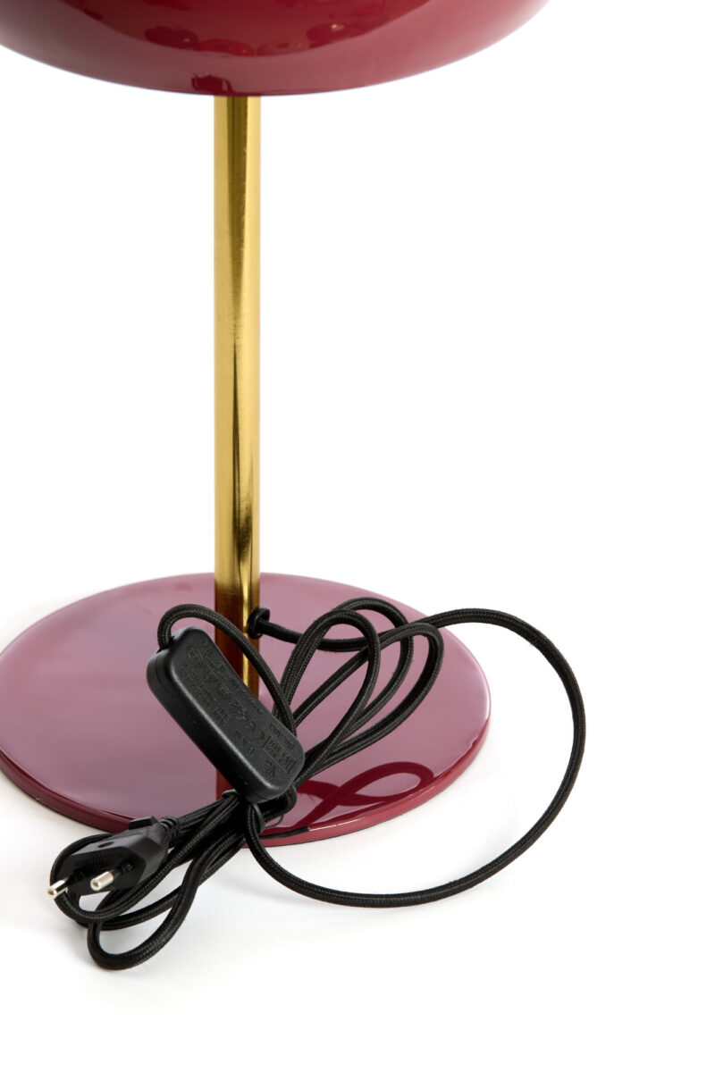 Lámpara de mesa roja con acabado metálico brillante Light & Living Surin - H. 40 cm - Imagen 6