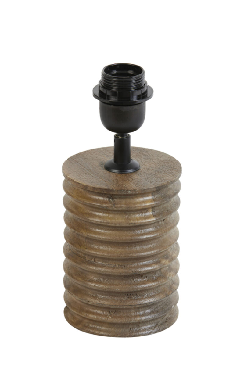 Base de lámpara de madera con portalámparas Light & Living Mauro - H. 25 cm - Imagen 3