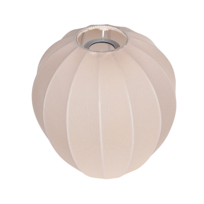 Pantalla de forma de gota en textil beige Mexlite – Ø 25 cm - Imagen 2