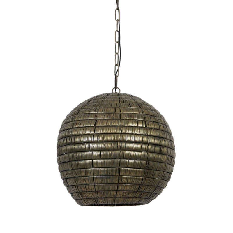Lámpara colgante redonda de mimbre Light & Living Kymora - Ø 55 cm