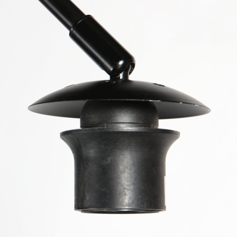 Lámpara minimalista negra con pantalla textil Anne Lighting Curve - Imagen 4