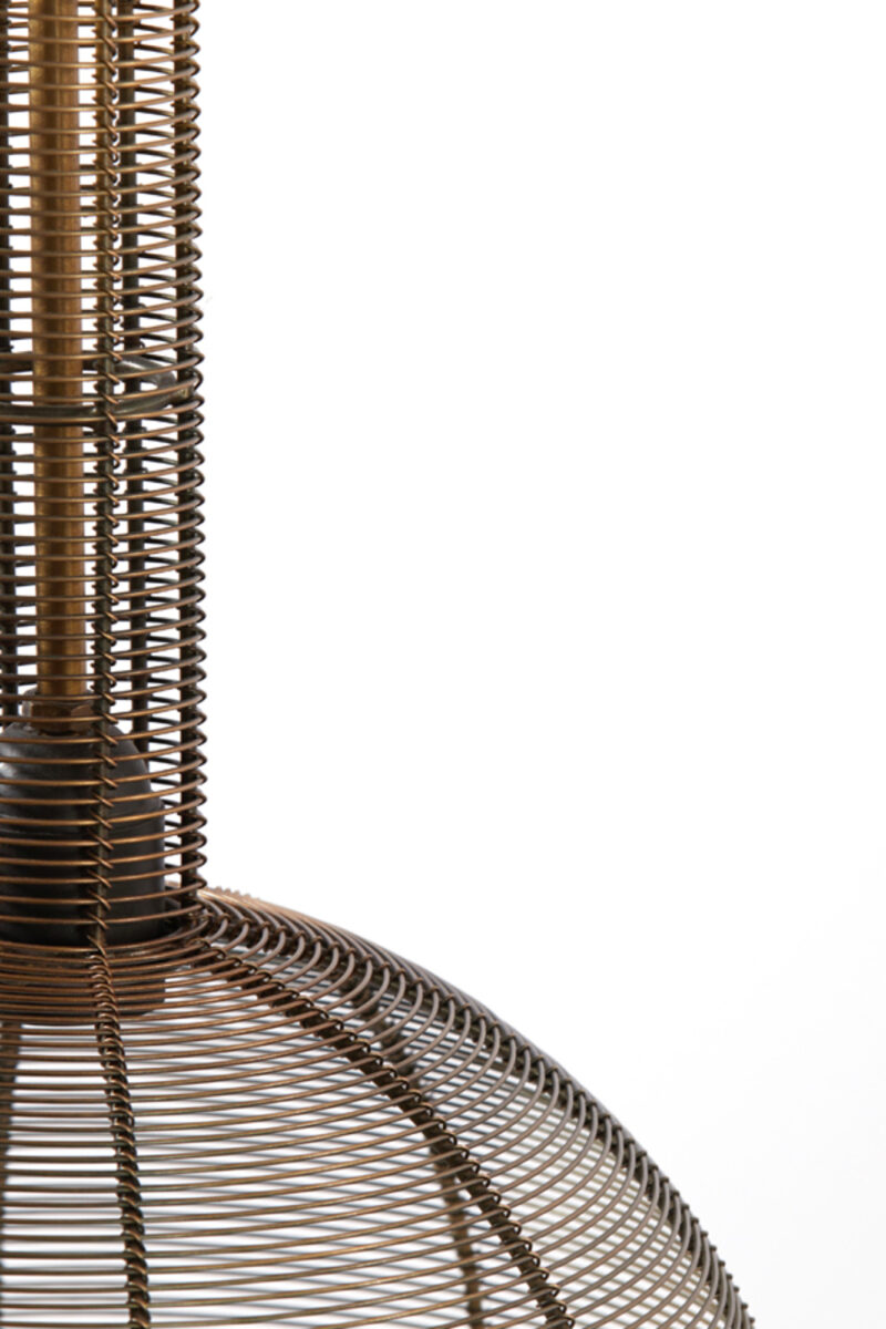 Lámpara de ratán marrón con estructura metálica Light & Living Tartu - Ø 28 cm - Imagen 8