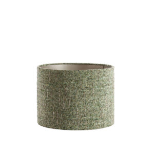 pantalla de lámpara de tela verde en forma de cilindro Light & Living Osire - Ø 40 cm