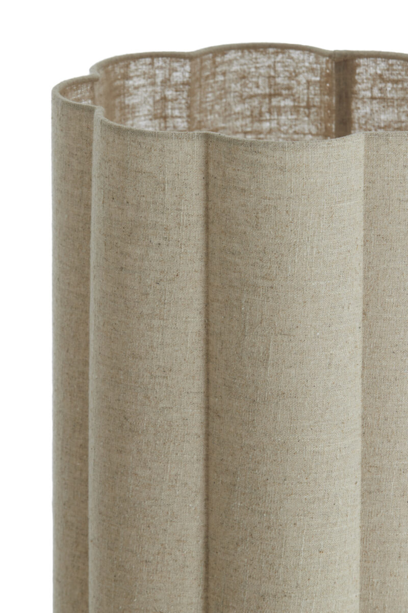 Lámpara de pie cilíndrica de tela beige estilo japandi Light & Living Fringe - H. 165 cm - Imagen 7