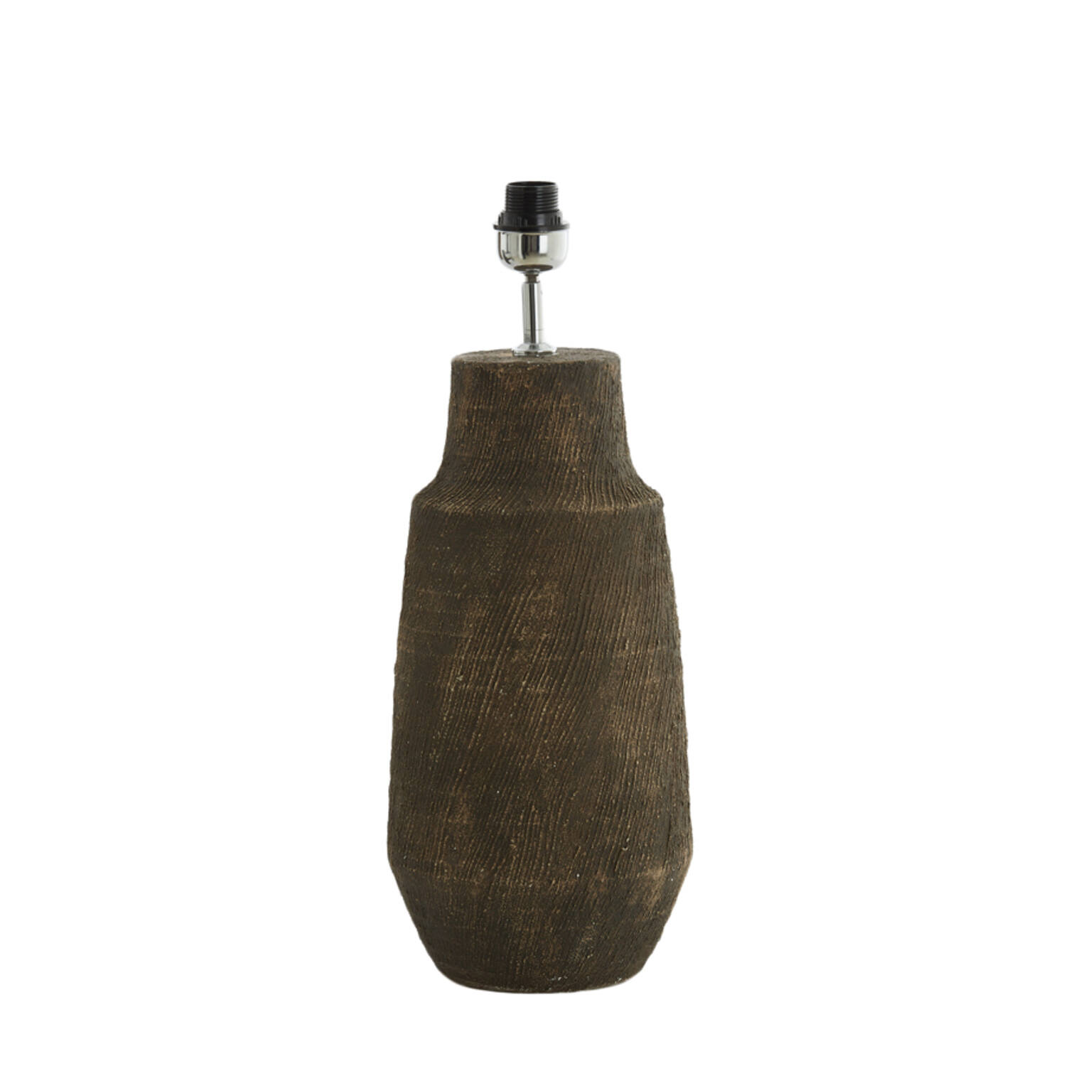Base de lámpara de mesa negra aspecto madera Light & Living Kidira - H. 57 cm