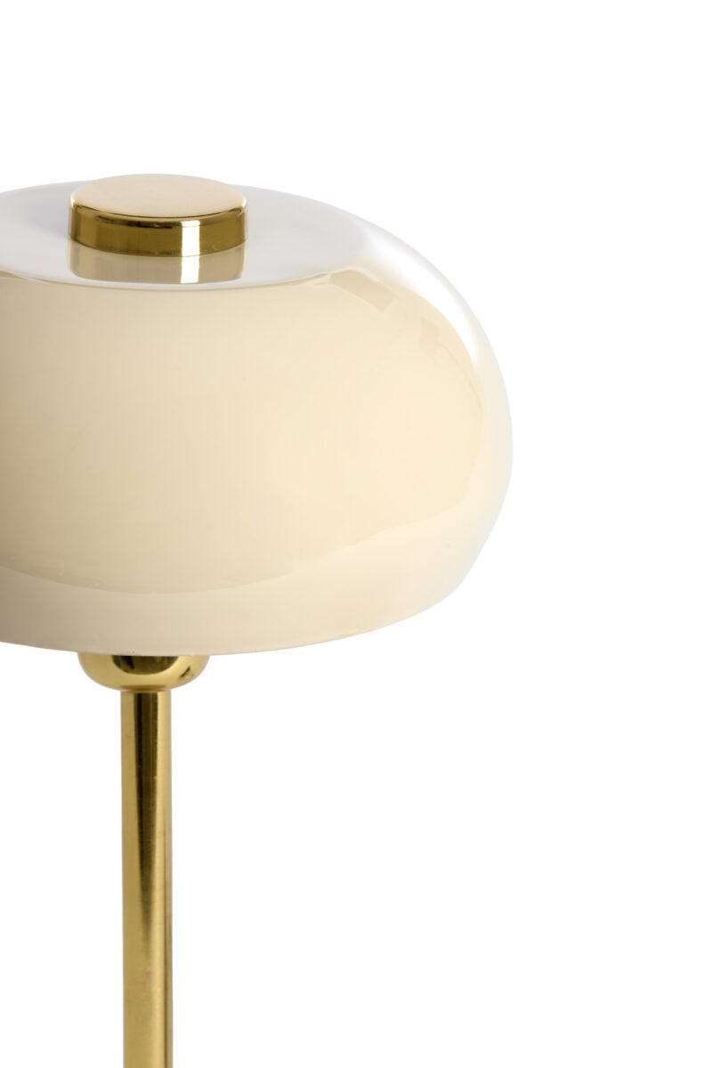 Lámpara de mesa dorada Light & Living Surin con pantalla de tela – H. 34 cm - Imagen 3