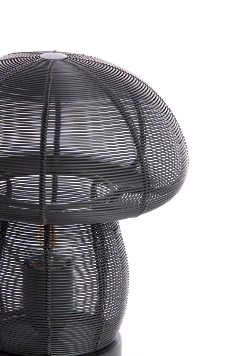 Lámpara de hilo negro en forma de hongo Light & Living Mushroom - H. 24 cm - Imagen 3