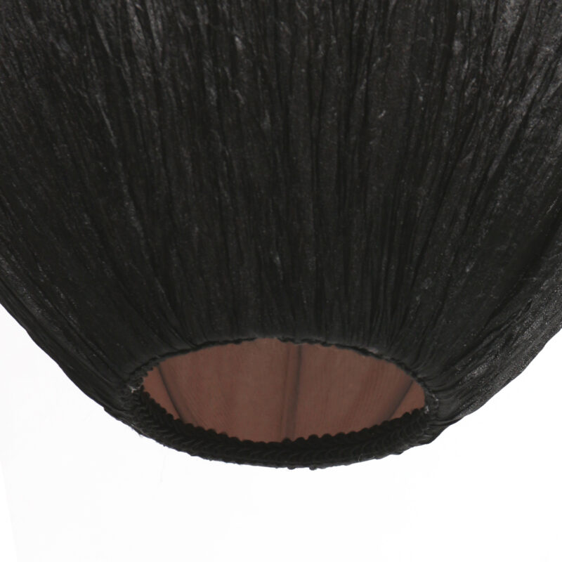 Lámpara colgante negra con pantalla de lino en forma de gota Mexlite HaloSwap - Ø 25 cm - Imagen 4