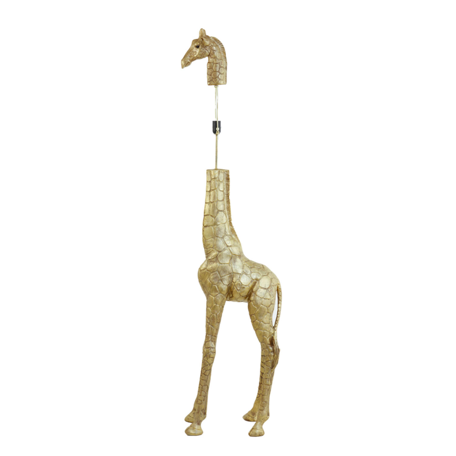 Lámpara de jirafa dorada de gran tamaño Light & Living Giraffe – H. 184 cm