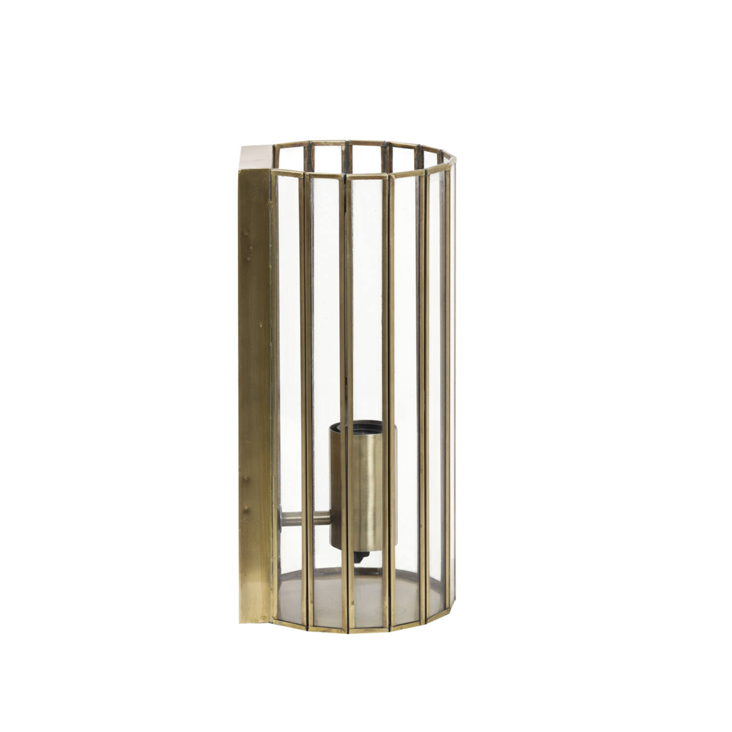 Aplique de pared de latón con vidrio Light & Living Stroby – H. 30,5 cm