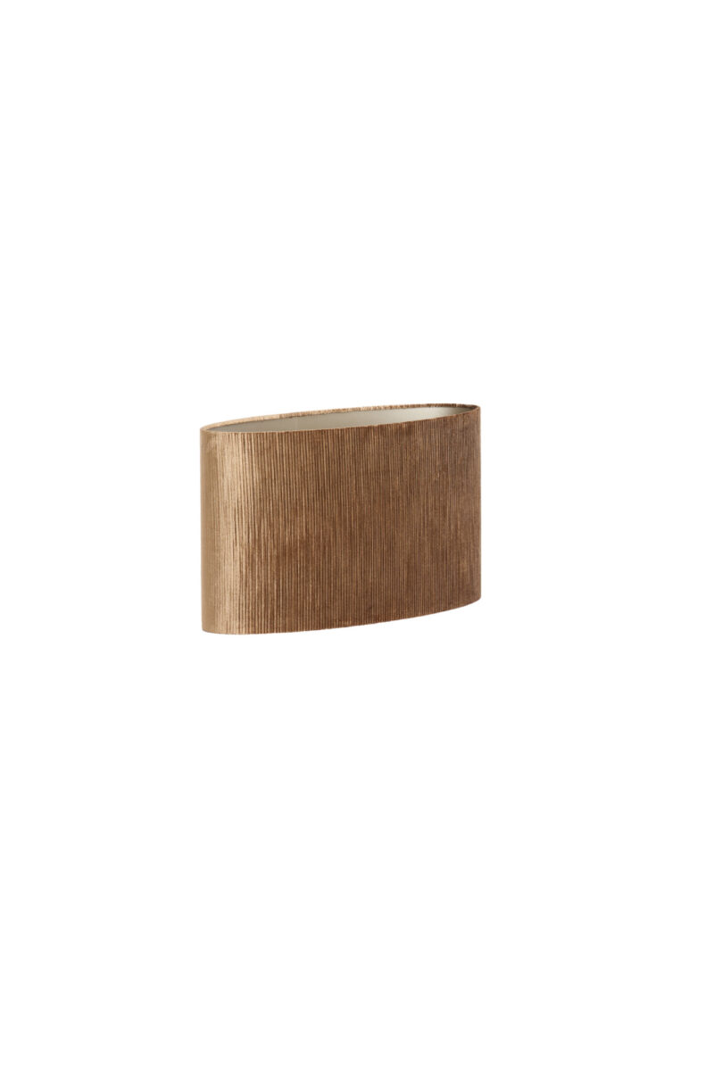 Pantalla de lámpara cilíndrica dorada para ambiente Light & Living Flair - H. 25 cm - Imagen 3