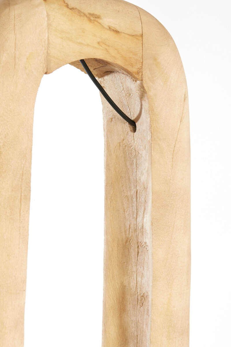 Base de lámpara de madera ovalada en color natural Light & Living Kelafo - H. 125 cm - Imagen 6