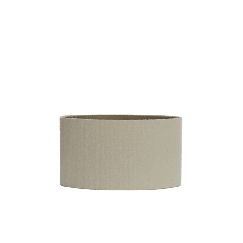 Pantalla de lámpara cilíndrica de tela beige Light & Living Bolero - H. 32 cm